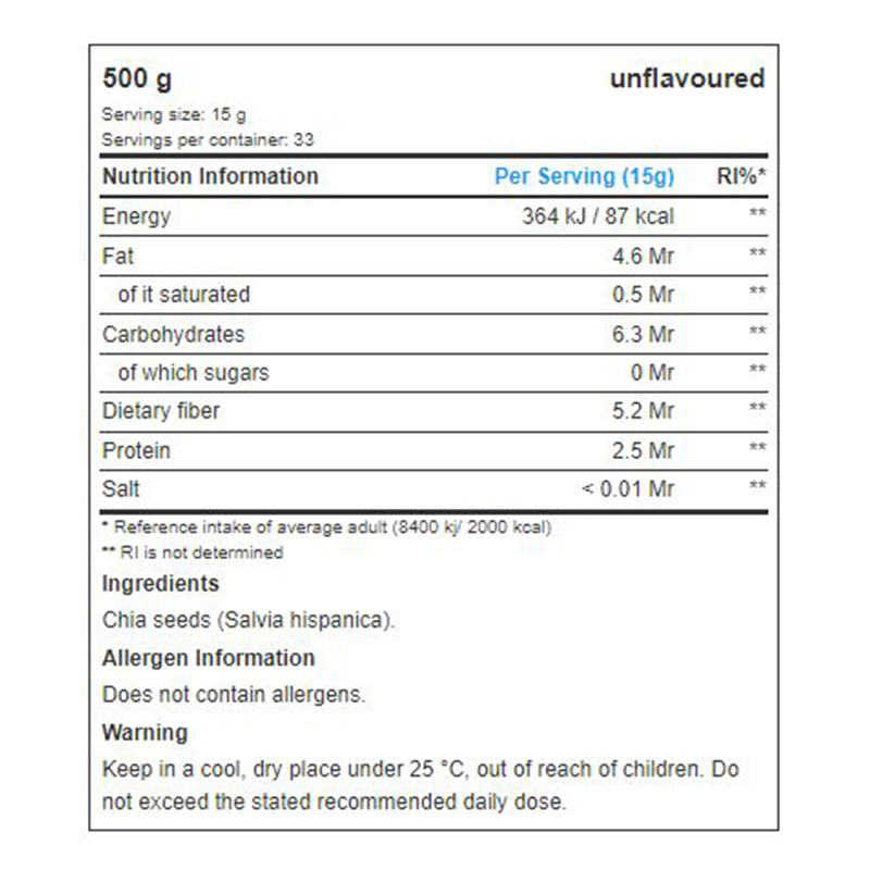 All Nutrition Chia Nasiona 500G Best Price in Dubai