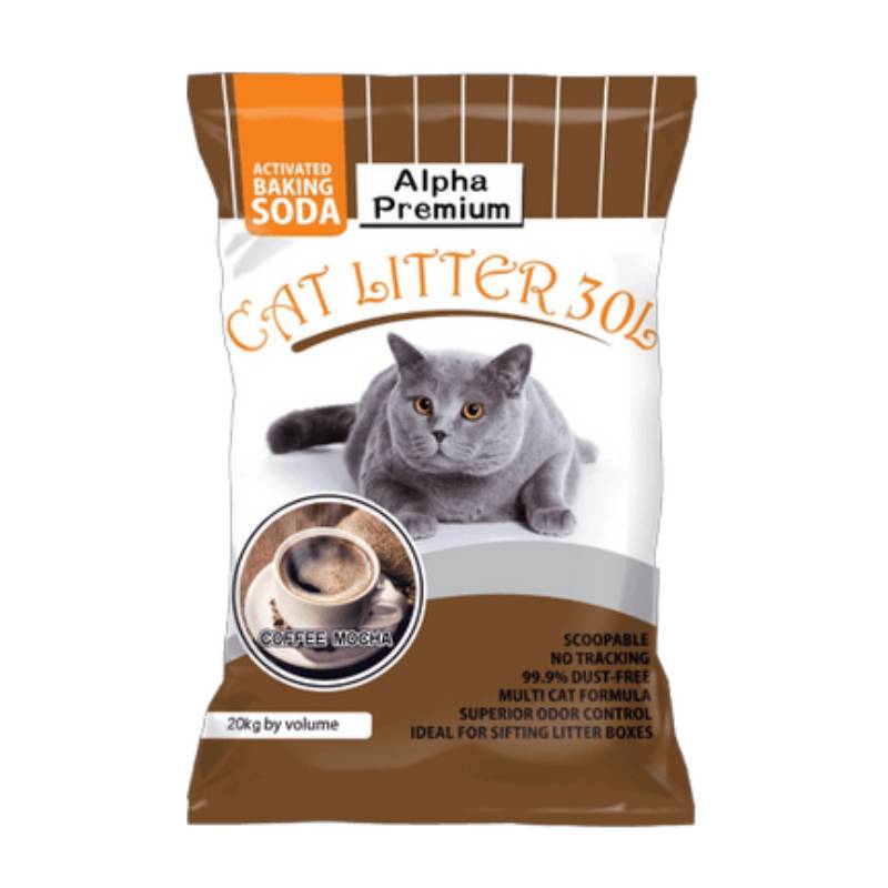 Alpha Premium Cat Litter 20 KG - Aromatic Coffee Scent