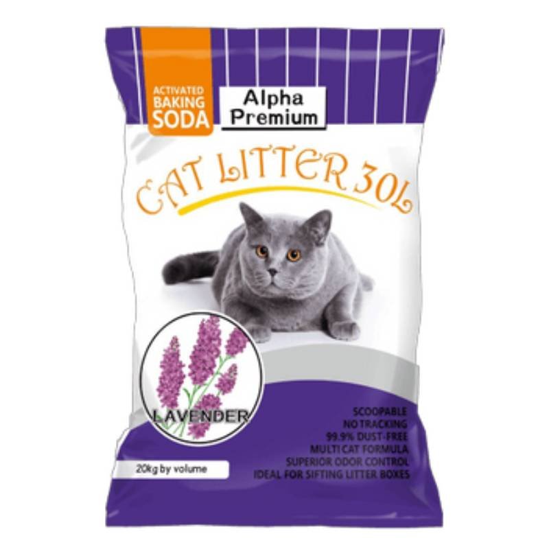 Alpha Premium Cat Litter 20 KG - Calming Lavender Scent