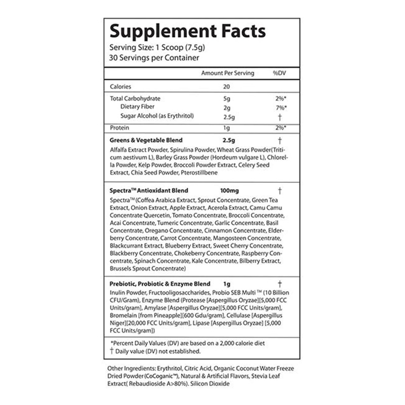 Alpha Supps Greens 225 G - Peach Mango Best Price in Dubai