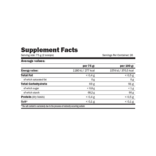 Amix Waxy Go Carbs Powder Fruit Punch 2kg - AWCP-FP