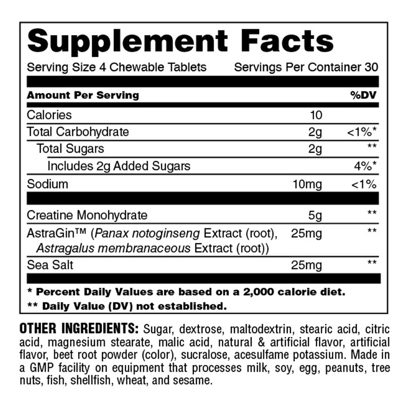 Animal Creatine Performance Chew Tabs 120 - Grape Best Price in UAE