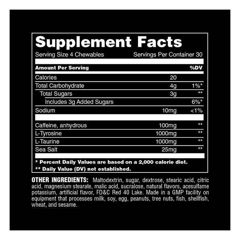 Animal Energy Performance Chew 120 Tablets - Pom Berry Best Price in UAE