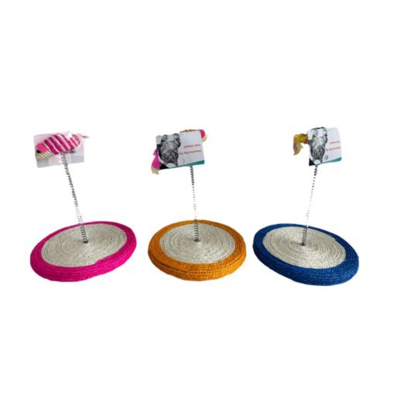 Animal Treasures Sisal Spring Cat Toy - Yellow