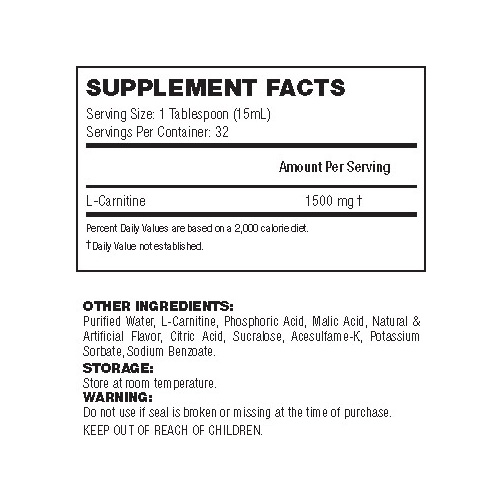 API Amino Acids & BCAA L-Carnitine Liq 16Oz