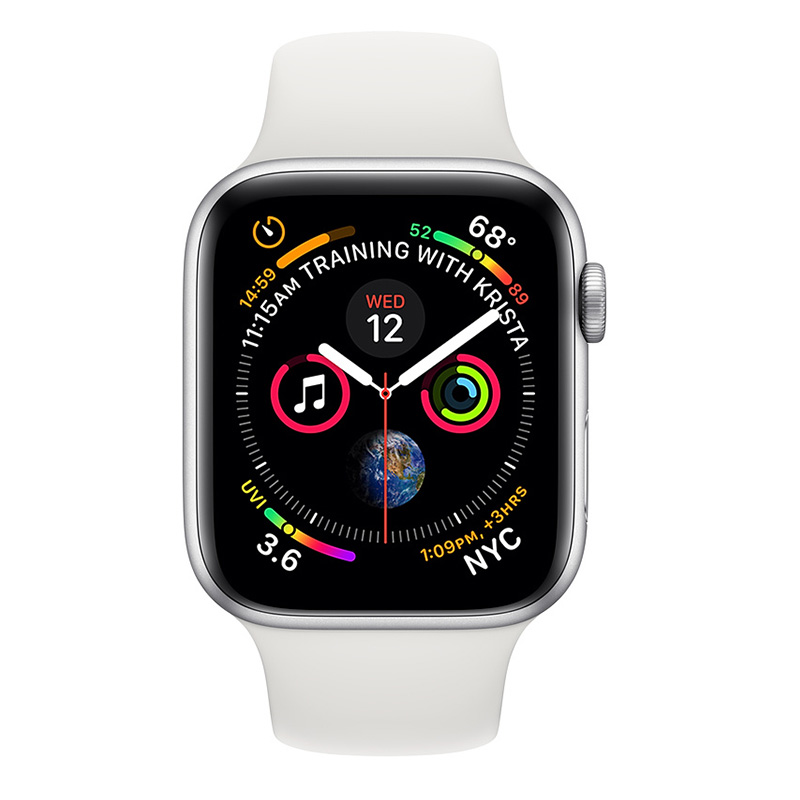 Apple Watch Series 4 GPS, 44mm Silver Aluminum Case With White Sport Band Best Price in UAE