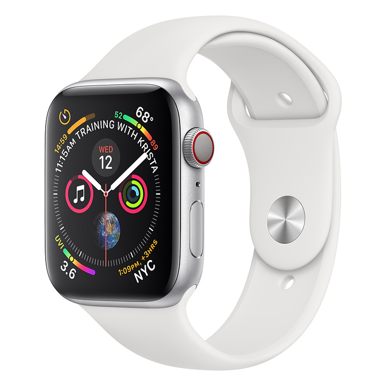 Apple Watch Series 4 GPS + Cellular 40mm Silver Aluminum Case With White Sport Band Best Price in UAE