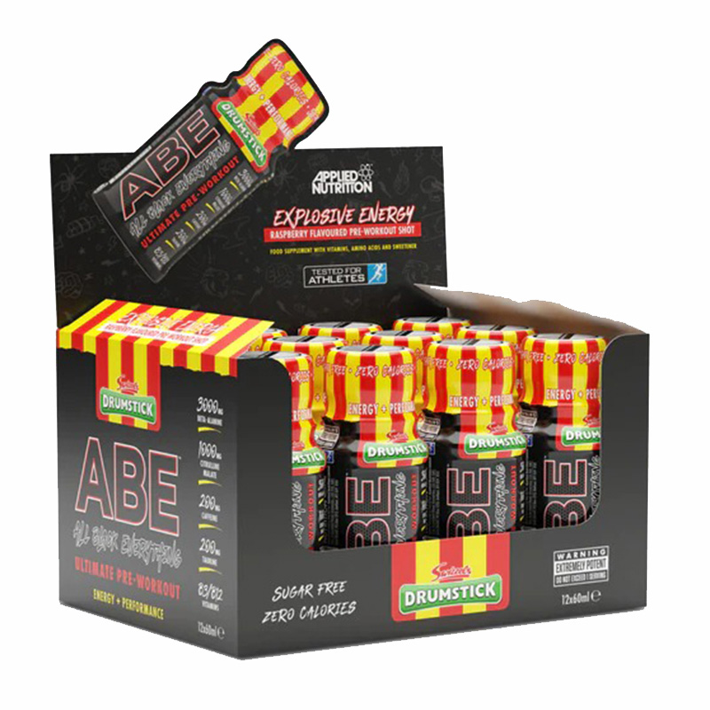 Applied Nutrition ABE Ultimate Pre Workout Shot 60 ml 12 Pcs in Box - Swizzels Drumstick Best Price in Dubai