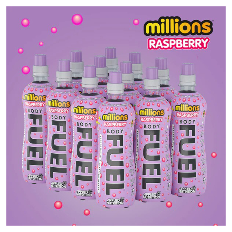 Applied Nutrition Body Fuel Hydration & Vitamin Water 500 Ml 12 Pcs in Box - Millions Raspberry Best Price in Dubai