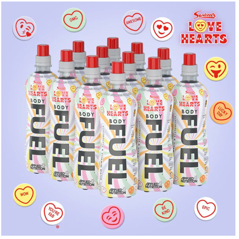 Applied Nutrition Body Fuel Hydration & Vitamin Water 500 Ml 12 Pcs in Box - Swizzles Love Hearts Best Price in Dubai