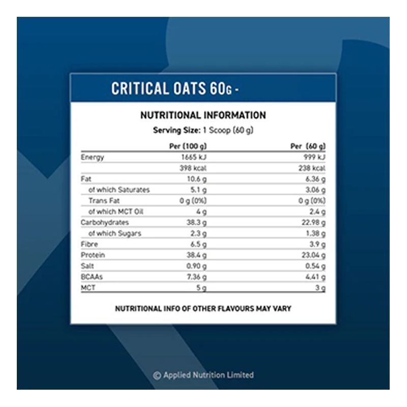 Applied Nutrition Critical Oats 3 kg - Golden Syrup Best Price in Dubai
