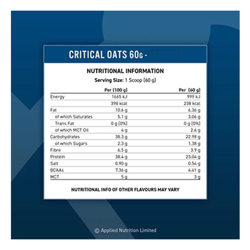 Applied Nutrition Critical Oats 3 kg - Strawberry Best Price in Dubai