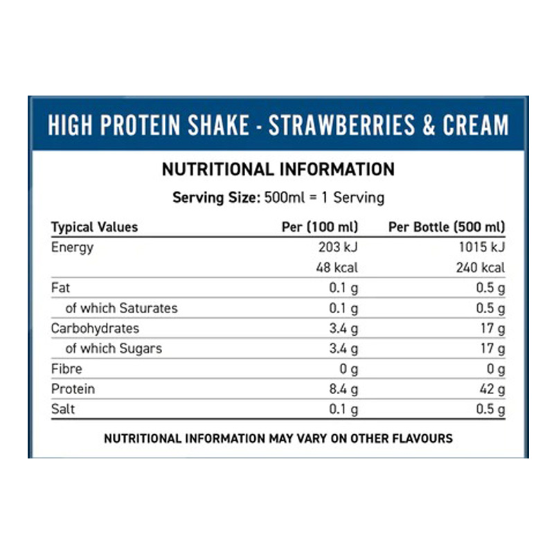 Applied Nutrition High Protein Shake 8 Pcs 500ml - Strawberries N Cream Best Price in Dubai