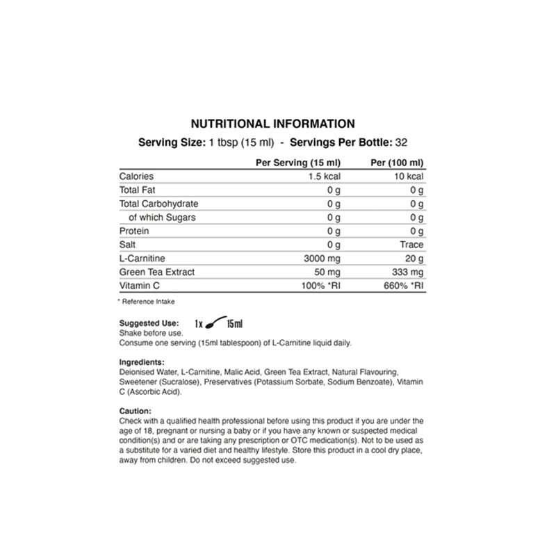 Applied Nutrition L Carnitine 3000 Liquid 480 ml - Tangy Orange Best Price in Dubai