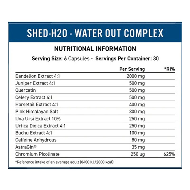 Applied Nutrition Shed-H2O Water Out Complex 180 Capsules Best Price in Dubai