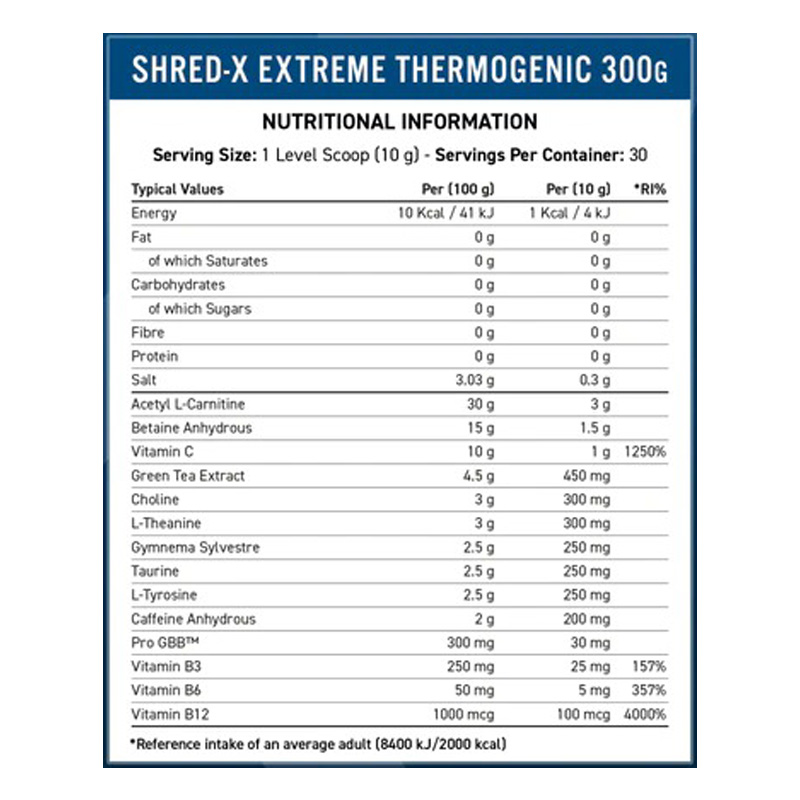 Applied Nutrition Shred X Extreme Thermogenic Powder 300 G - Sour Gummy Best Price in Dubai