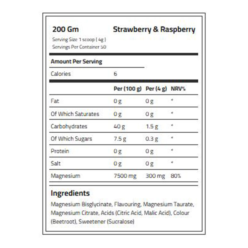 Applied Nutrition Tri Magnesium Powder 200 G - Strawberry N Raspberry Best Price in Dubai