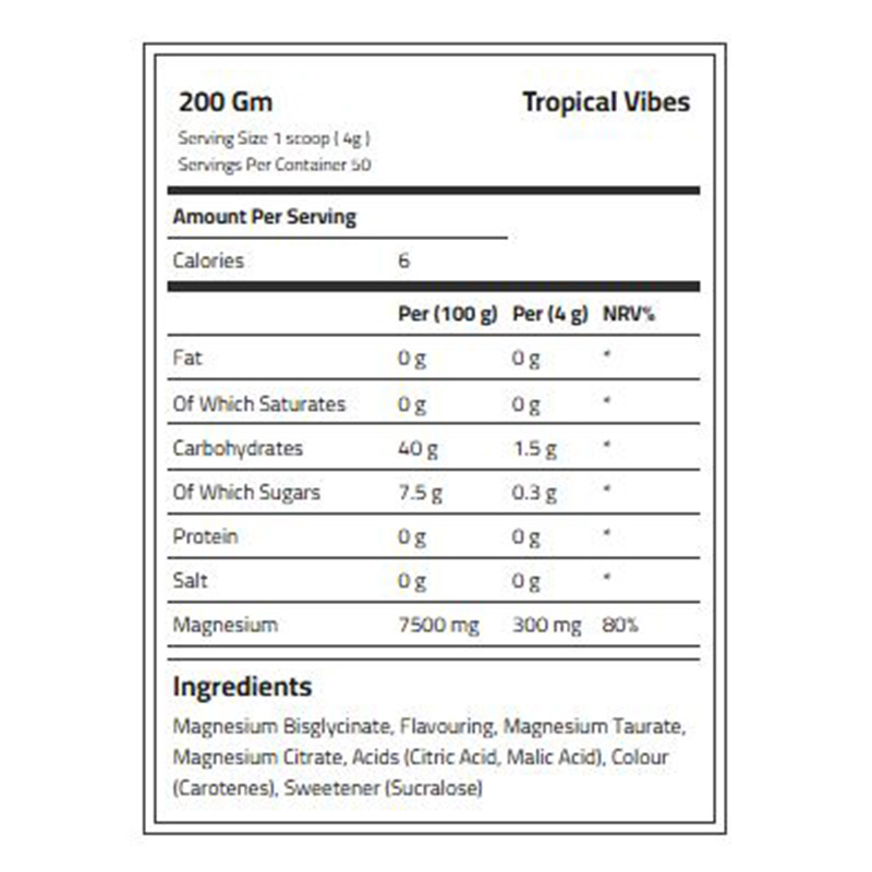 Applied Nutrition Tri Magnesium Powder 200 G - Tropical Vibes Best Price in Dubai