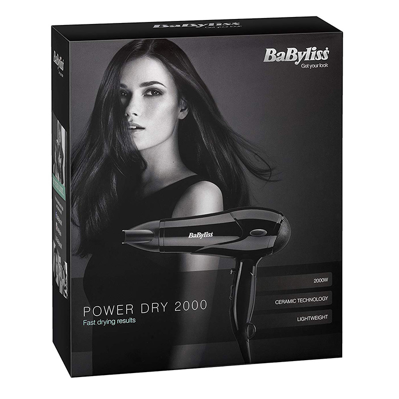 Babyliss 2000w Compact Cool Shot 3 Heat Speeds Nozzle Dryer Best Price in UAE