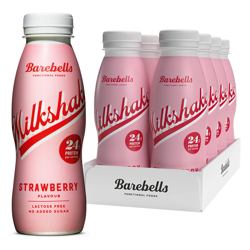 BareBells Protien Strawberry Milkshake - 8 x 330ml