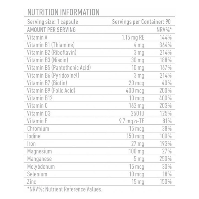Battery Vit & Min 90Caps Best Price in UAE