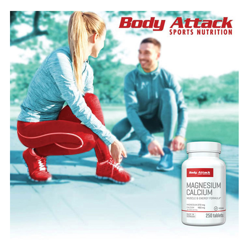 Body Attack Magnesium Calcium 250 Tabs Best Price in Dubai