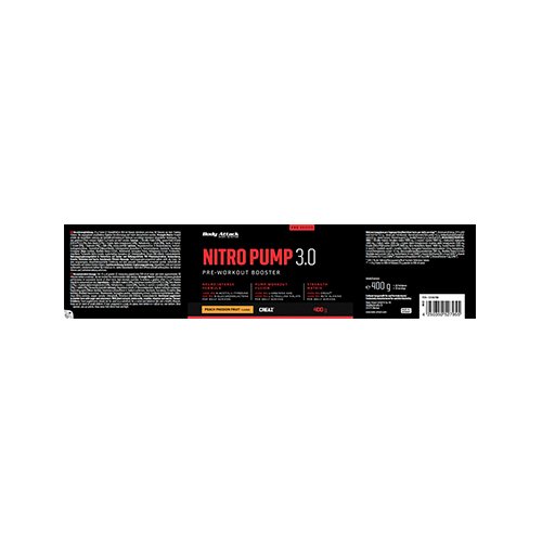 Body Attack Pre-Workout Nitro Pump Peach 400 GM - BA-NP