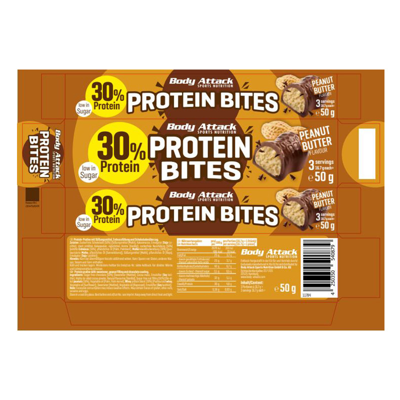 Body Attack Protein Bites 50 g 1x36 Best Price in Dubai