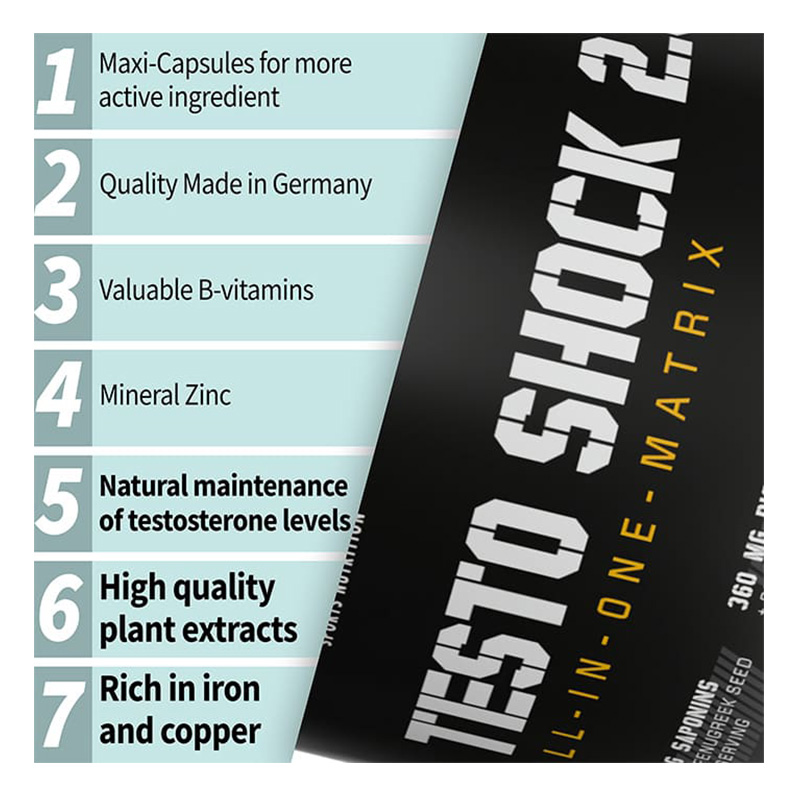 Body Attack Testo Shock 2.0 90 Caps Best Price in Dubai