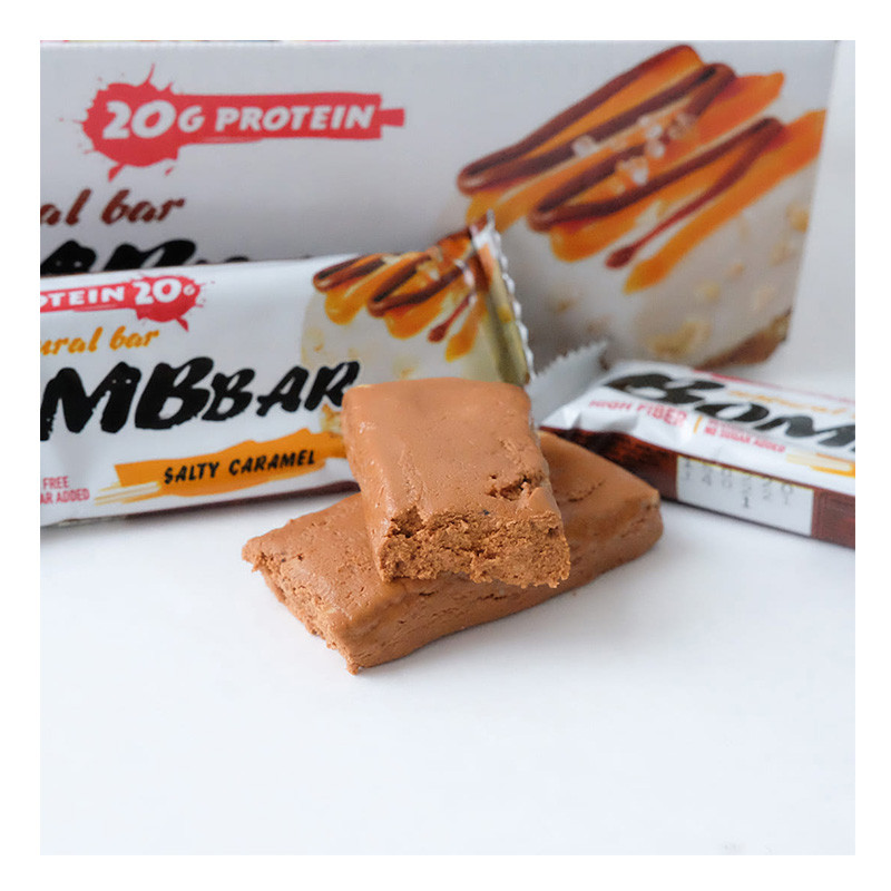 Bombbar Protein Bar 20 Bars in a Box 60g Salty Caramel Best Price in Dubai