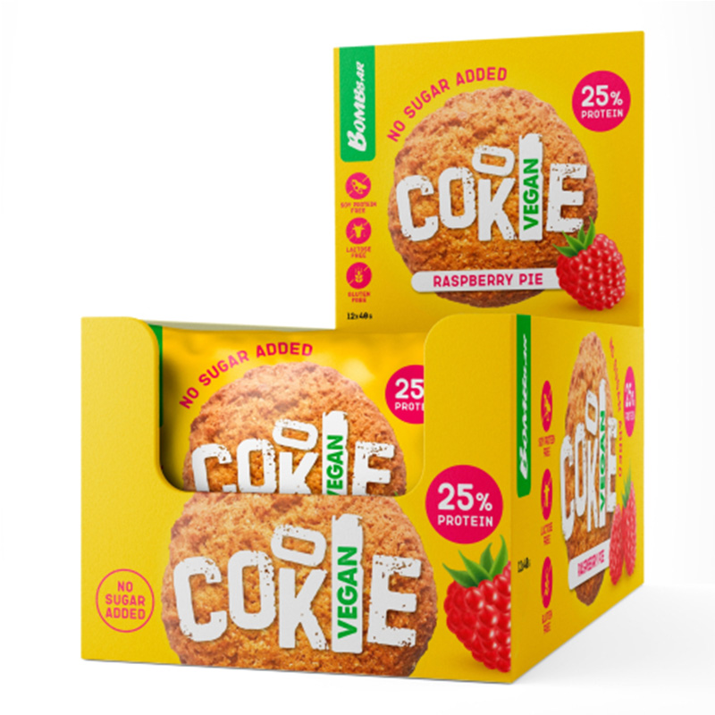 Bombbar Vegan Protein Cookies 40 G 12 Pcs - Raspberry Pie Best Price in Abu Dhabi