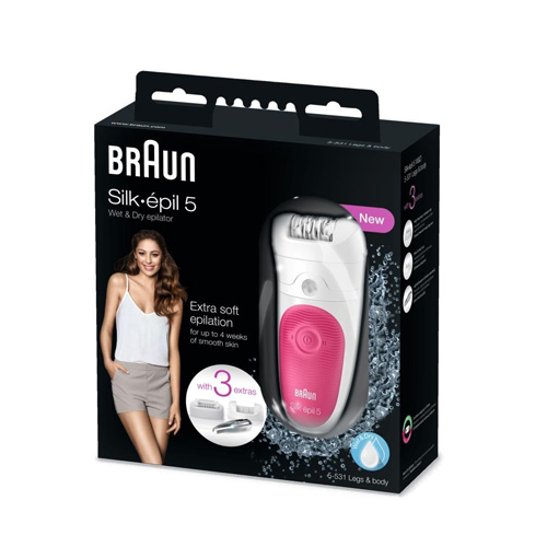 Braun Silk Epil 5 Wet and Dry Epilator with 3 extras