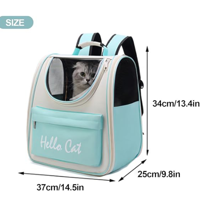 Breathable Cat Carrier Backpack Green - 8100 Best Price in Dubai