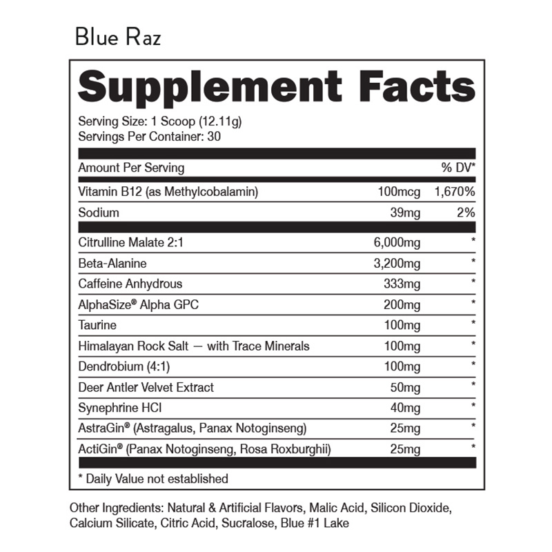Bucked Up Woke AF Blue Raz 30 Servings Best Price in Dubai
