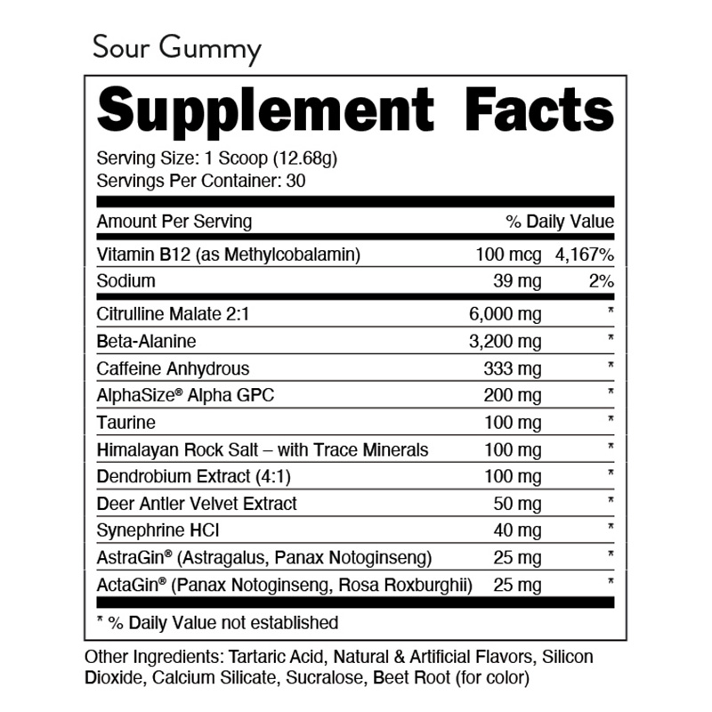 Bucked Up Woke AF Sour Gummy 30 Servings Best Price in Dubai