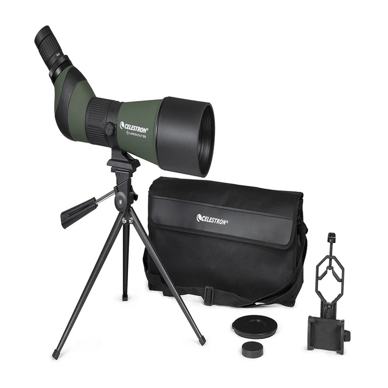 Celestron Land Scout 20-60x80mm Angled Zoom Spotting Scope with Table-top Tripod and Smartphone Adapter Best Price in  Sharjah