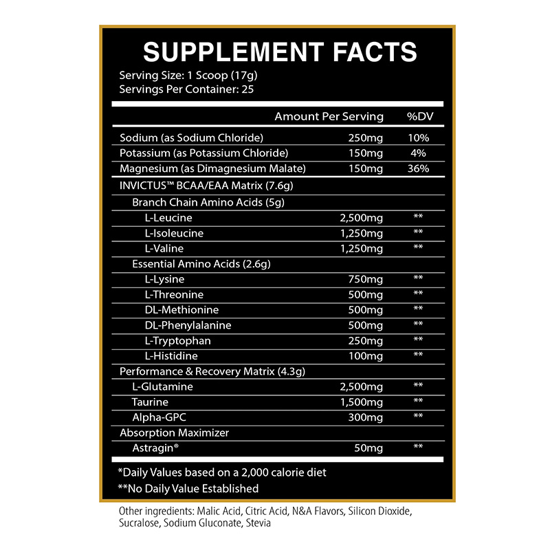 Centurion Labz Invictus Intraworkout BCAA/EAA 25 Servings -  Peach Pineapple Best Price in Dubai