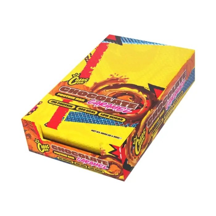 Chaos Crew Protein Bars Box of 12 - Chocolate Caramel