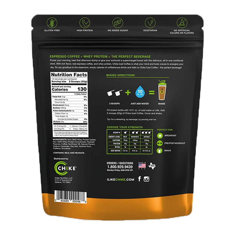 Chike High Protein Coffee Peanut Butter - 462 g Best Price in Dubai