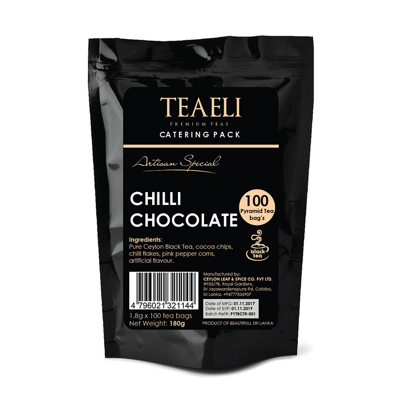 Teaeli Tea 100 Pyramid Flavored Tea Bag Catering Pack