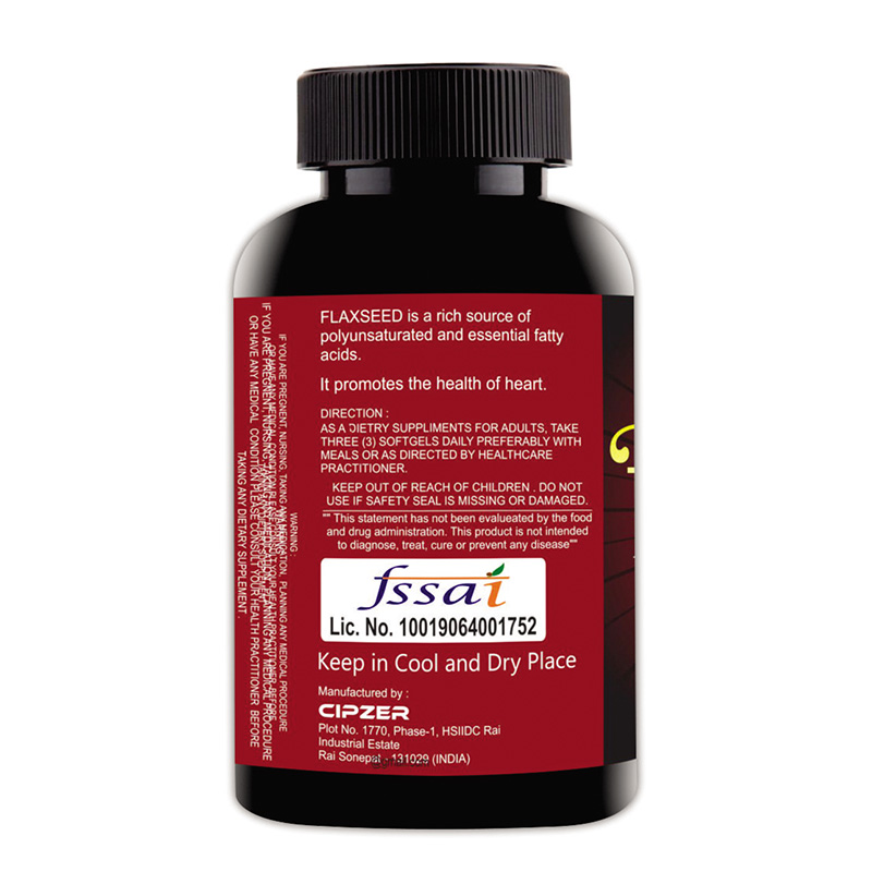Cipzer Flaxseed Oil Softgel Capsule | 1000mg Best Price in Dubai