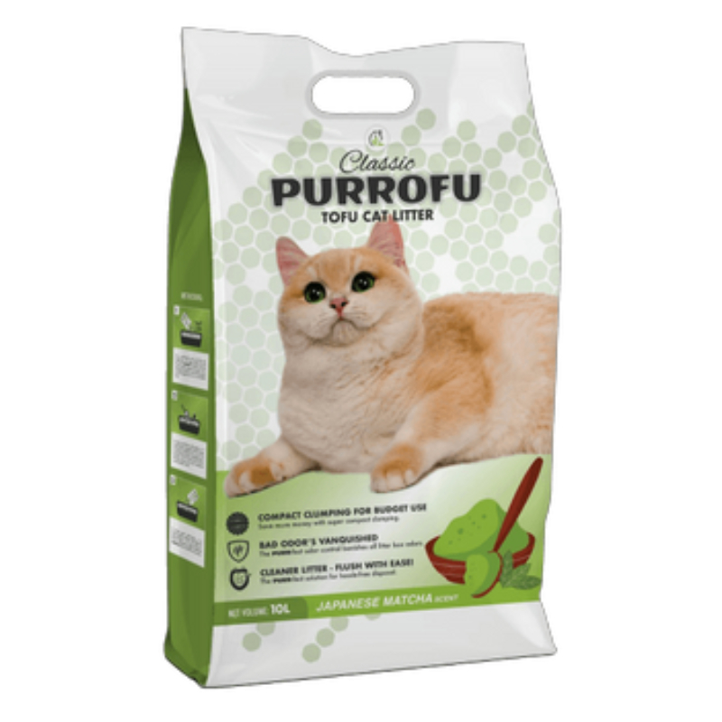 Classic Purrofu Tofu Cat Litter 4.6 Kg - Japanese Cherry Blossom Scented