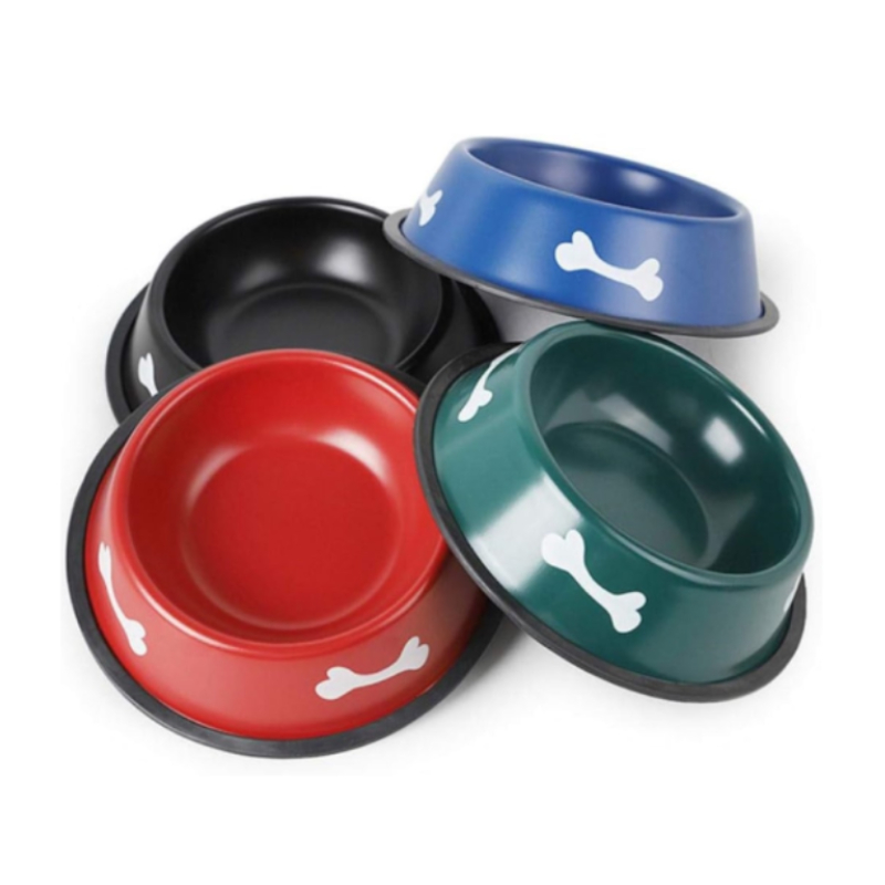 Coated Stainless Steel - Bone Print Bowl with Anti-Skid Base 16 CM - 10001 Best Price in Dubai