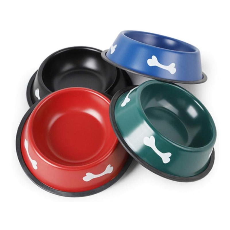 Coated Stainless Steel - Bone Print Bowl with Anti-Skid Base 30 CM - 10001