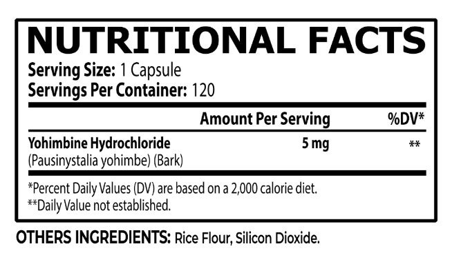 Core Champs Yohimbine 5MG 120 Capsules Best Price in Al Ain