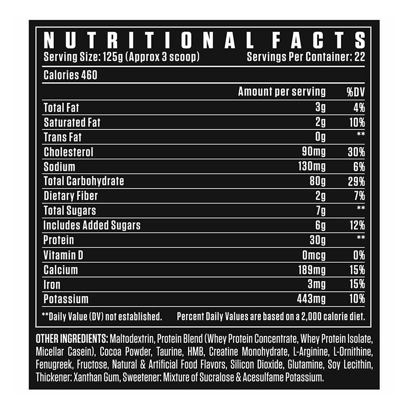 Dexter Jackson Black Series Anabolic Mass Gainer 16 lbs - Double Chocolate Best Price in Dubai