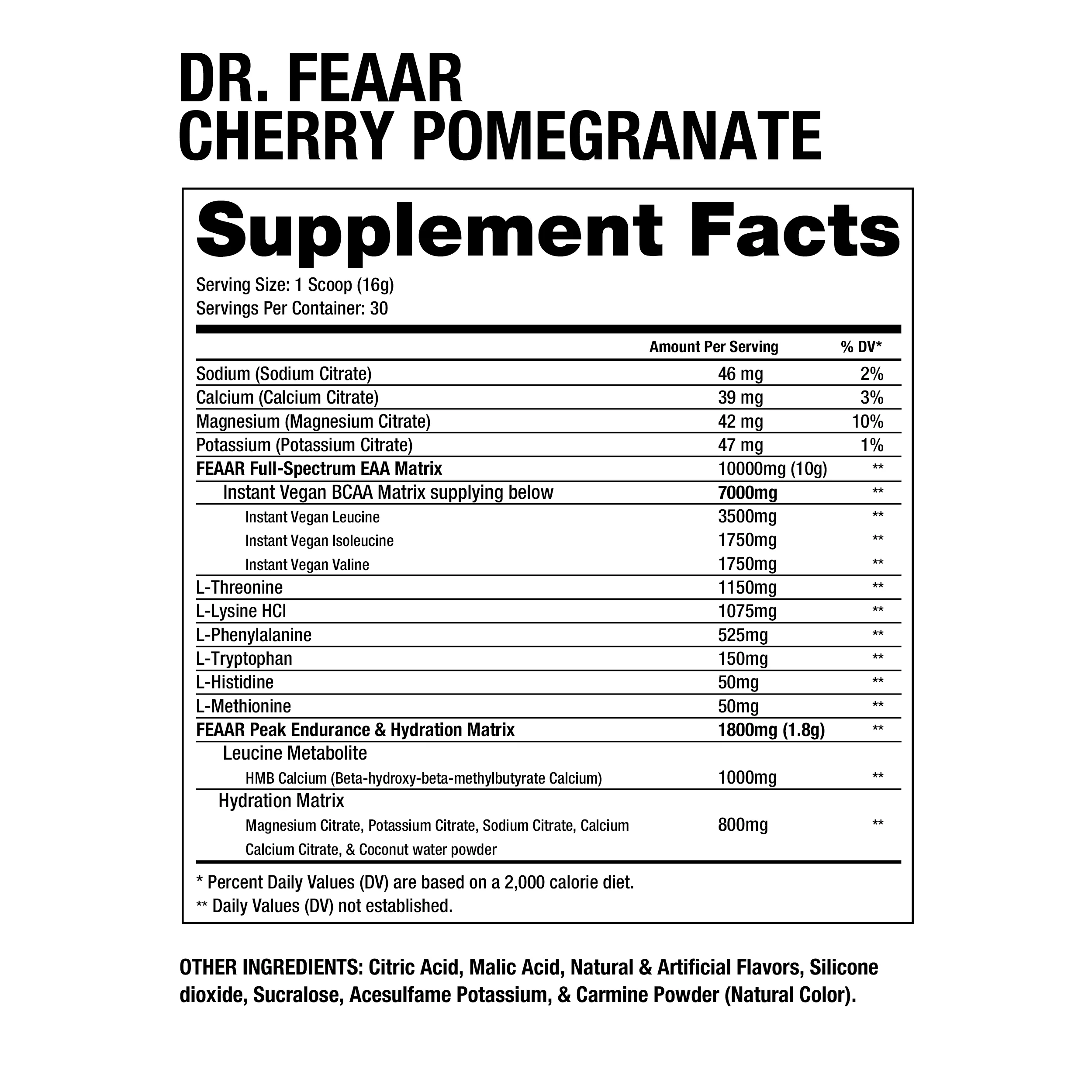 Dragon Pharma Dr. Feaar - Complete Essential Amino Acid 30 Servings - Cherry Pomegranate Best Price in Dubai