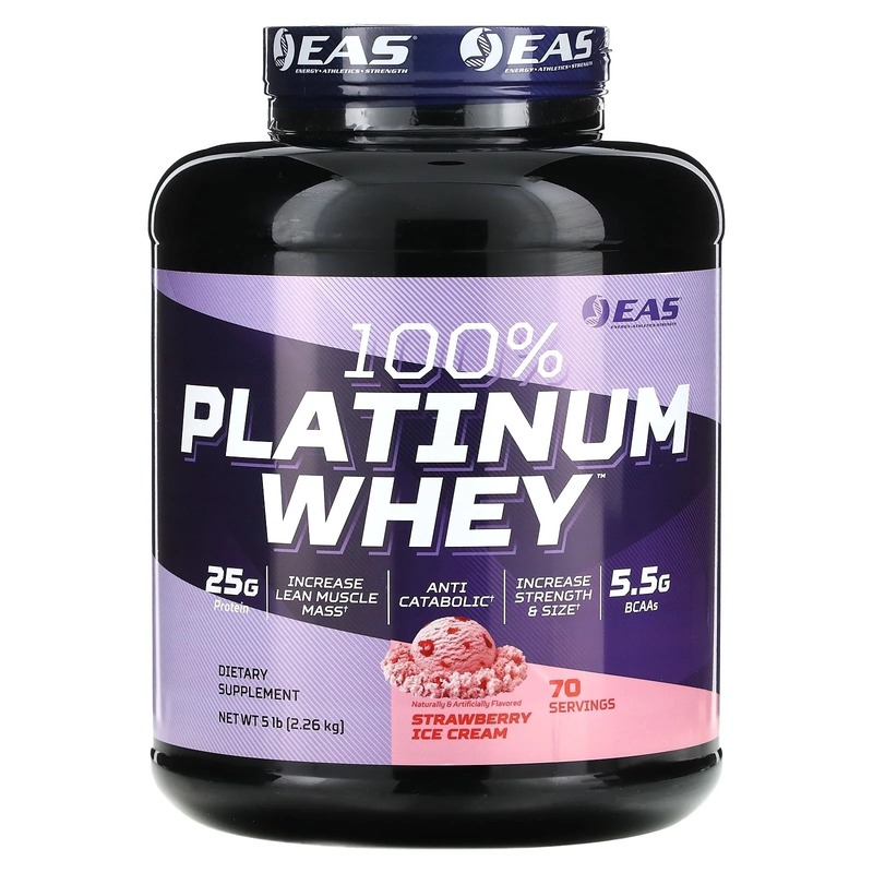 EAS Platinum Whey Protein 5lbs - Strawberry  Ice Cream