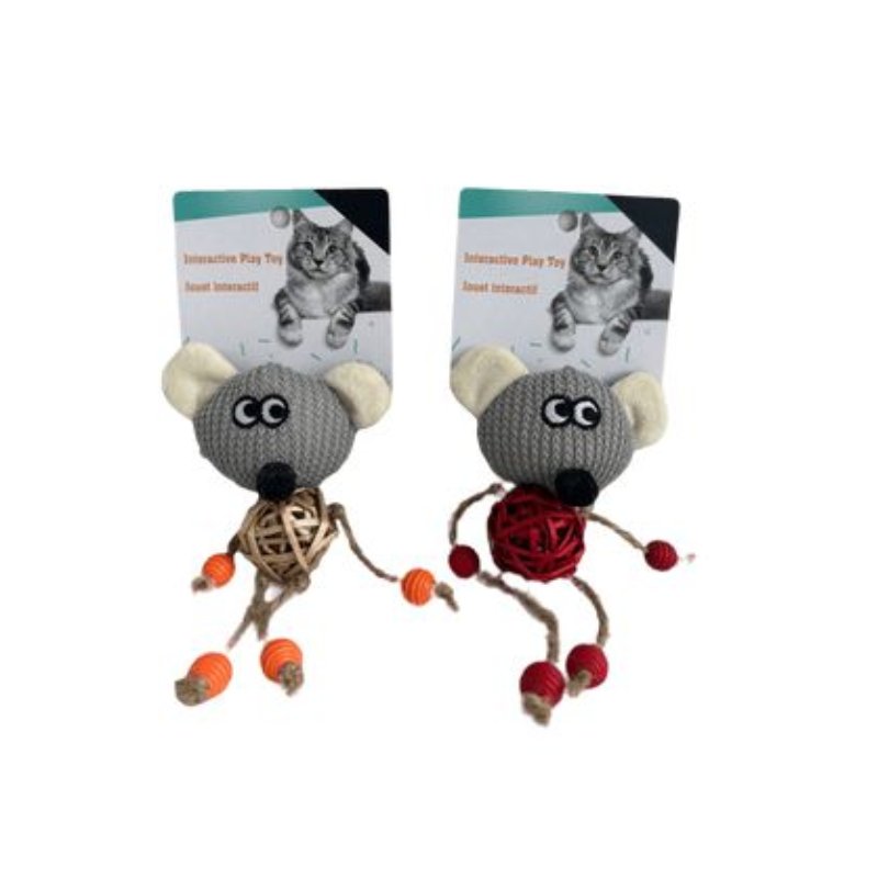 Eco Line Wood With Catnip Mouse - Red