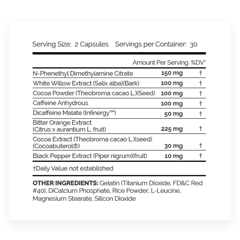 Enhanced ECA Shred Fat Burner 60 Capsules Best Price in Dubai